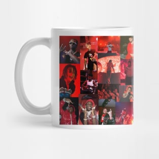 red rap collage Mug